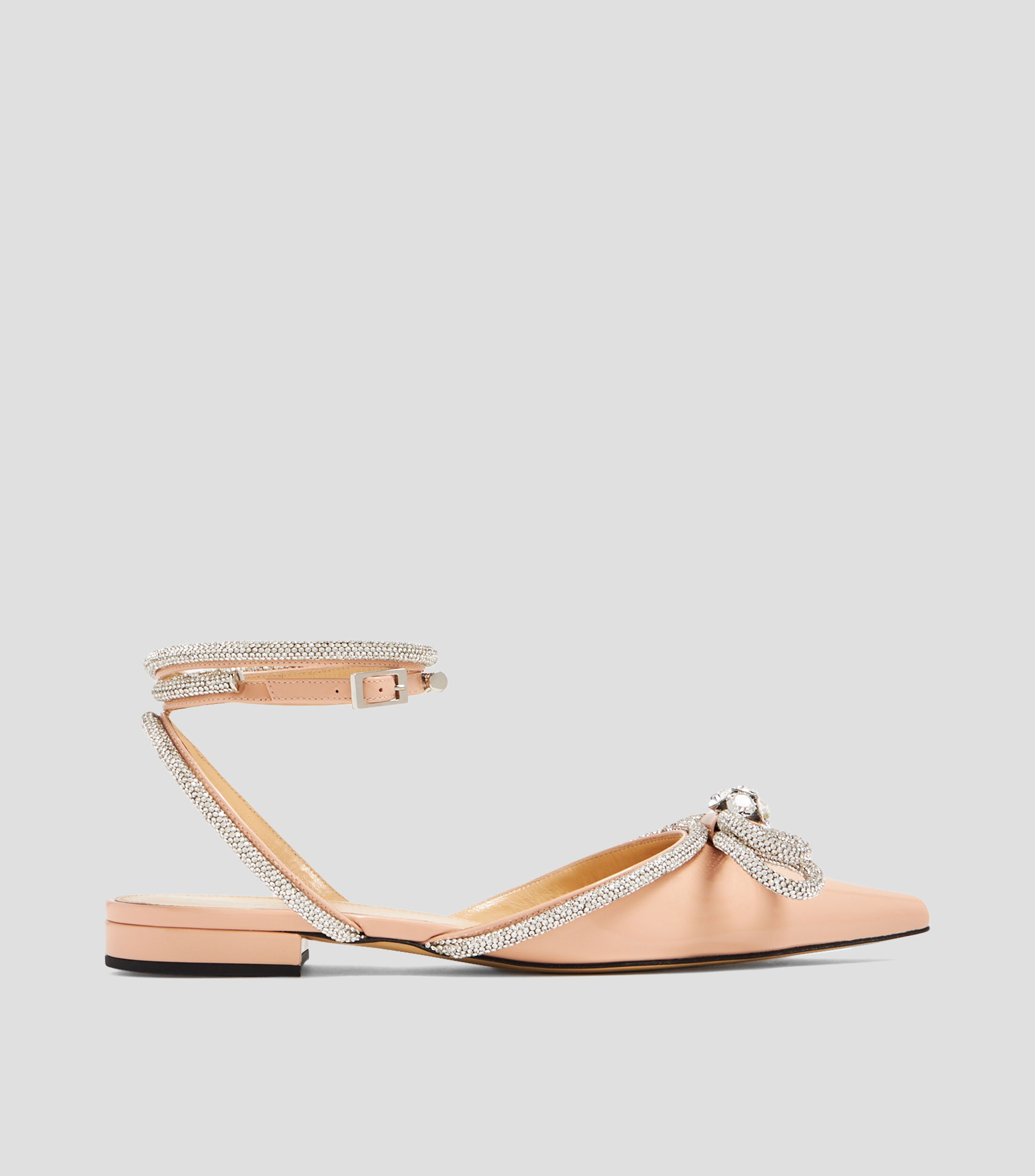 Zapatillas con pulsera Double Bow con tacon bajo cuadrado Mujer